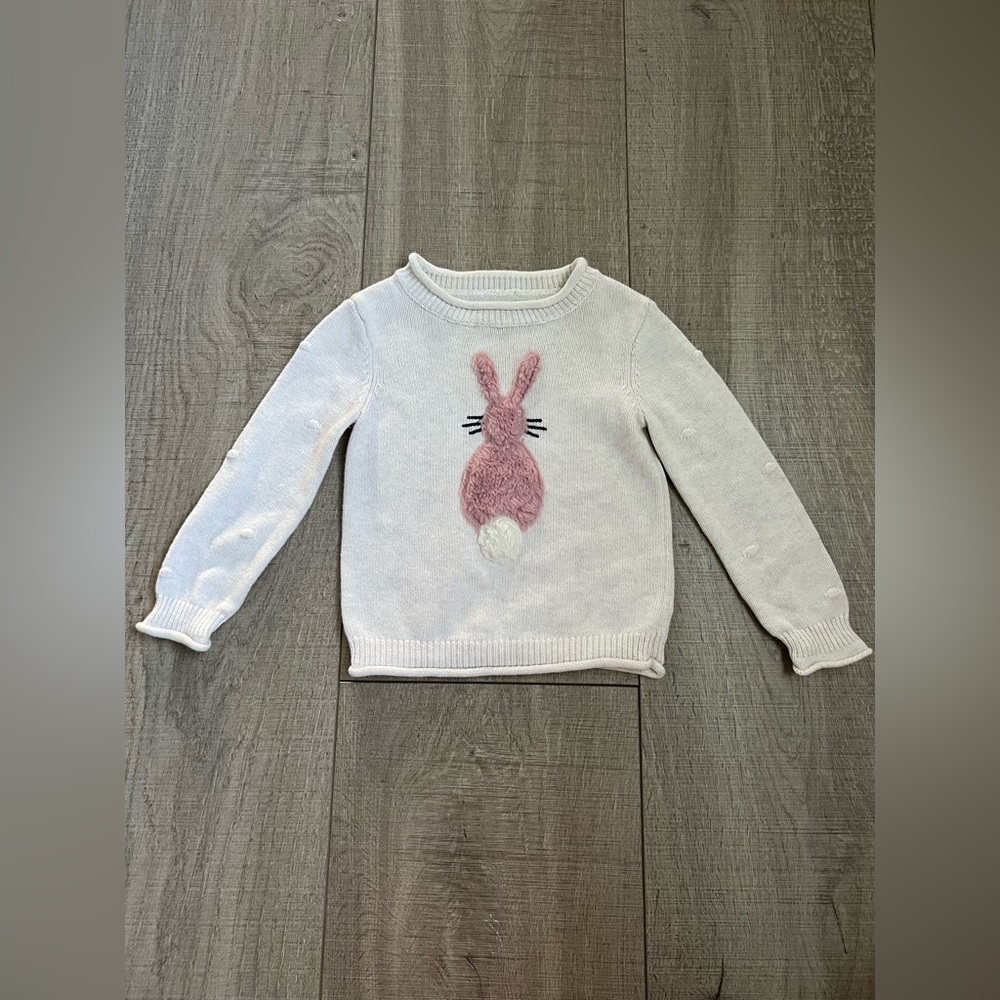 Nutmeg Toddler Sweater with Pink Bunny Design Size 2-3 Years